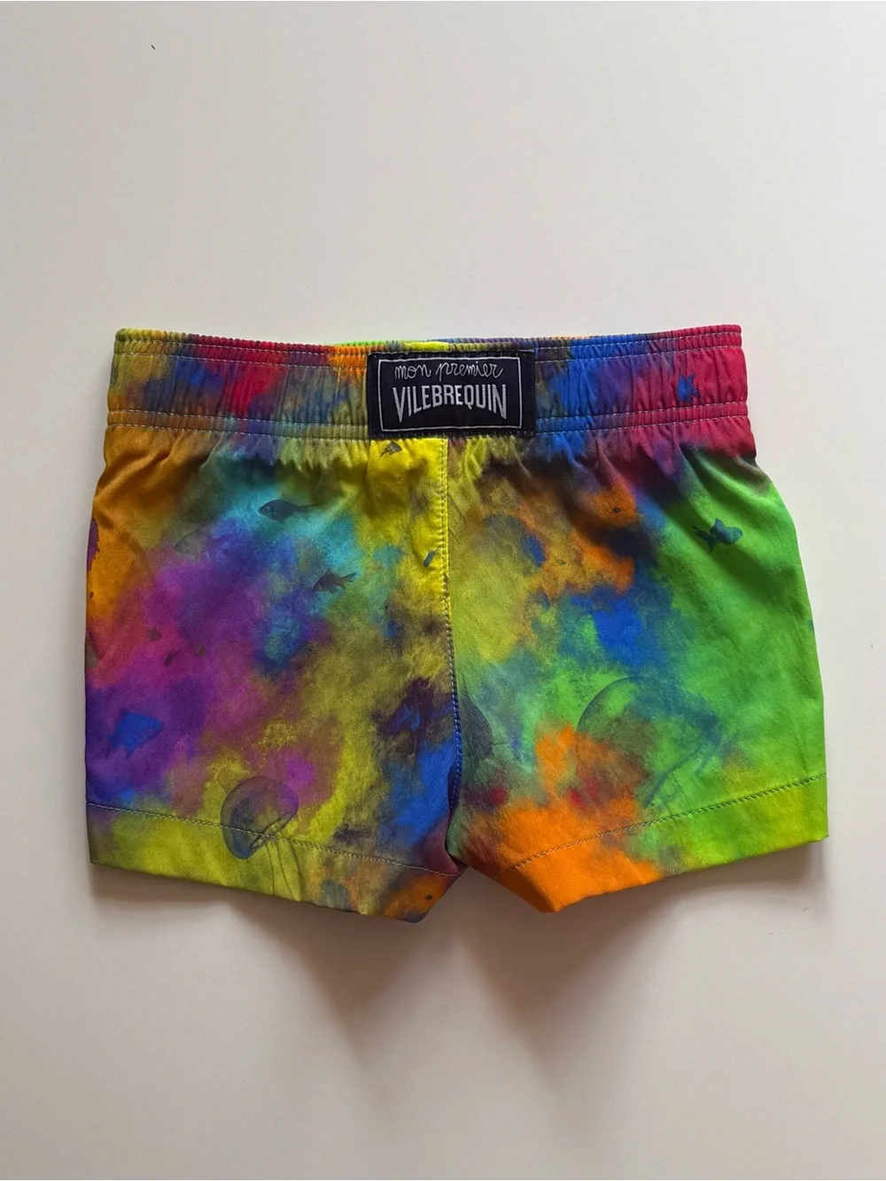 Vilebrequin Baby Boy Bambi Bleu Batik Holi Party Swim Trunks - Size 12M